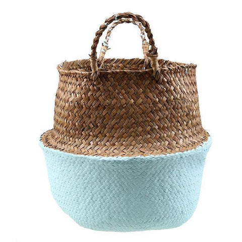 WooCar Blue - Woven Basket With Lid