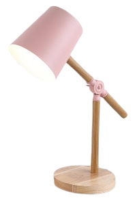 Contemporary Wood Table Lamp Tusens Pink