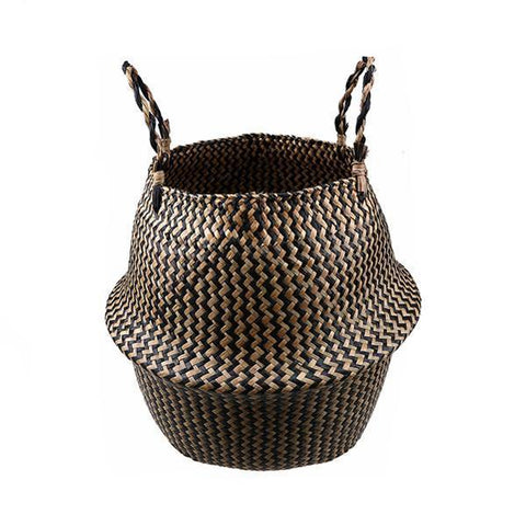 WooCar Brown - Large Woven Basket With Handles