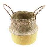 WooCar Yellow - Large Oval Woven Basket