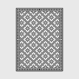 Hetta Geometric Rug Black And White
