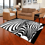 Språk Geometric Rug Black And White