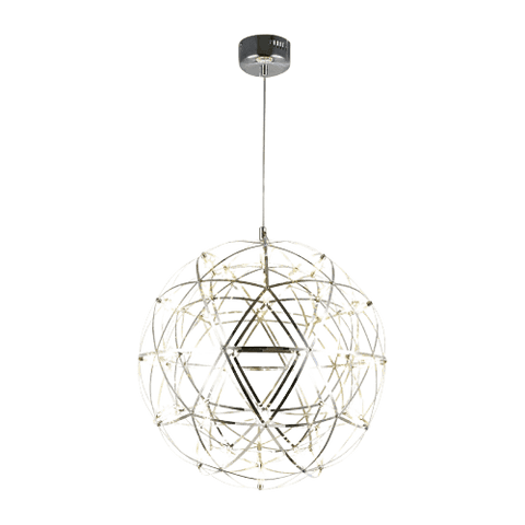 Hanging Light Fixture Over Dining Room Table - Dessah Silver