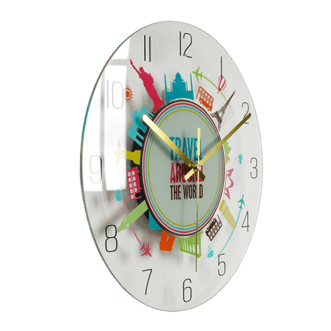Enhets Large Modern Wall Clock Glass