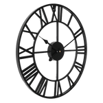 Finvis Large Modern Wall Clock Black