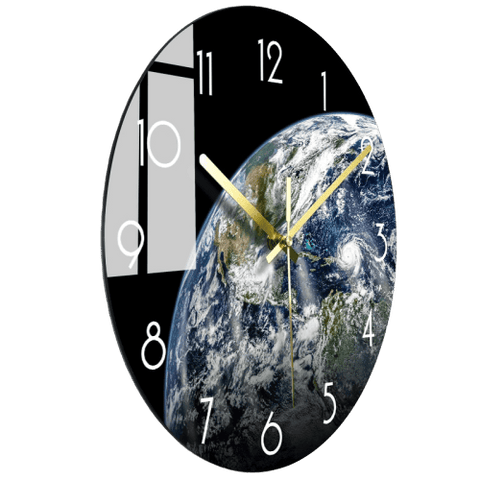 Klarsv Large Modern Wall Clock Glass