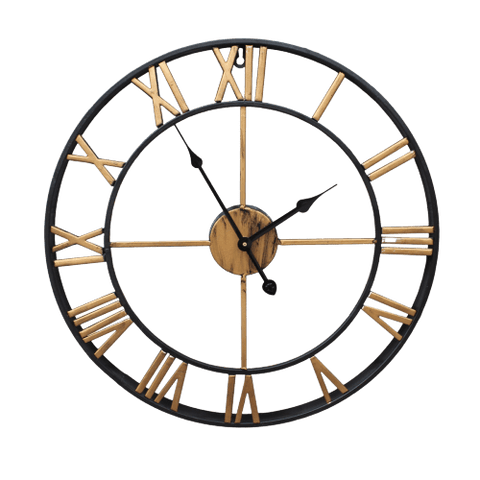 Krafts Large Modern Wall Clock Gold