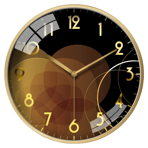 Person Large Modern Wall Clock Gold