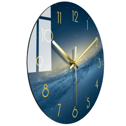 Large Modern Wall Clock, Samman Glass