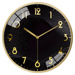 Tjänas Large Modern Wall Clock Black