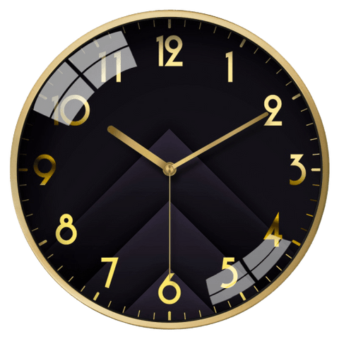 Vägkar Large Modern Wall Clock Black