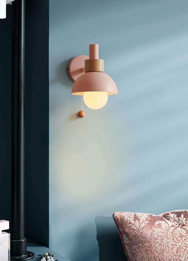 Pink plug deals in wall sconce