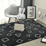 Jord Rug For Living Room Area Black And White