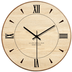 ansikte Wall Clock In Wood Wood