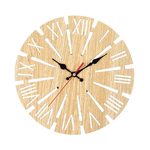 började Wall Clock In Wood White
