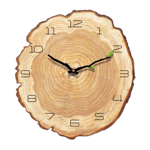 rum Wall Clock In Wood Wood