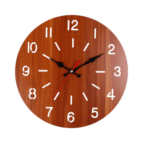 vän Wall Clock In Wood Brown