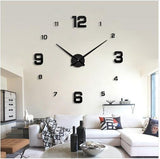 Väggklocka Black - Large Modern Wall Clock