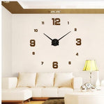Väggklocka Brown - Large Modern Wall Clock