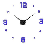Väggklocka Blue - Large Modern Wall Clock