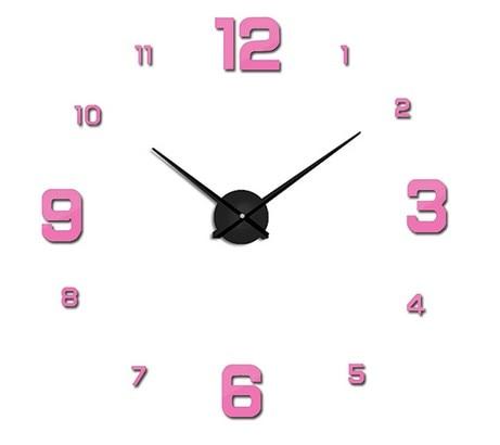 Väggklocka Pink - Large Modern Wall Clock