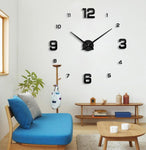 Väggklocka Black - Large Modern Wall Clock