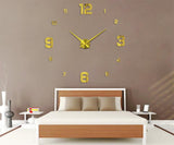 Väggklocka Gold - Large Modern Wall Clock
